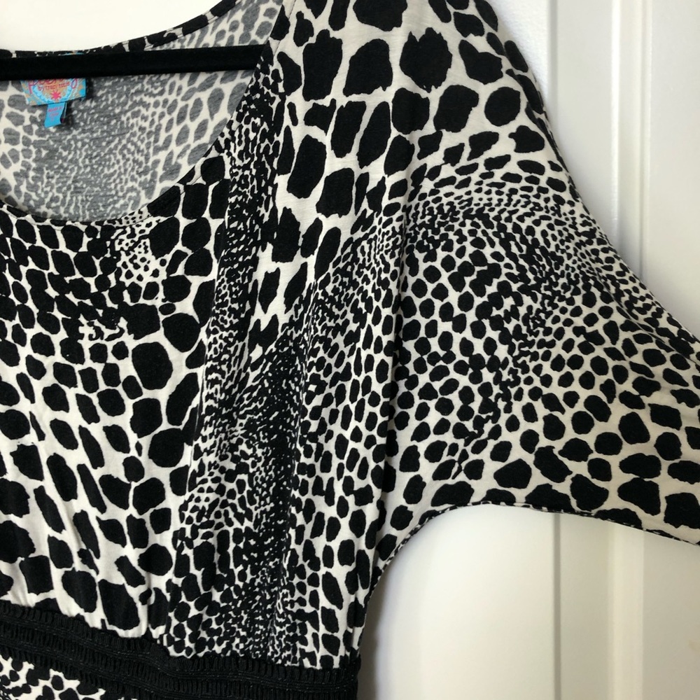 Abstract animal print bodycon dress